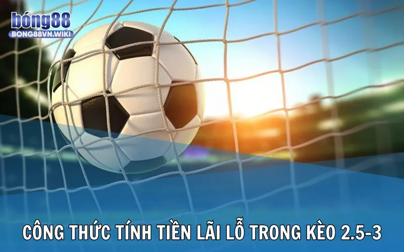 Bong88 cập nhật kiến thức thực tế về kèo tài xỉu 2.5-3 trong bóng đá Công thức tính lãi hoặc lỗ trong kèo trên dưới 2.5-3