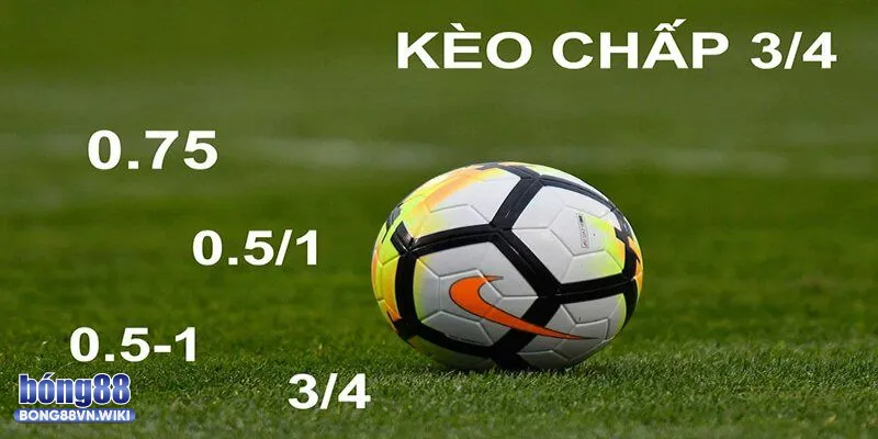 Kèo chấp 3/4 - Tìm hiểu chi tiết về cách cược tại Bong88 và tính tiền Tìm hiểu về kèo chấp 3/4